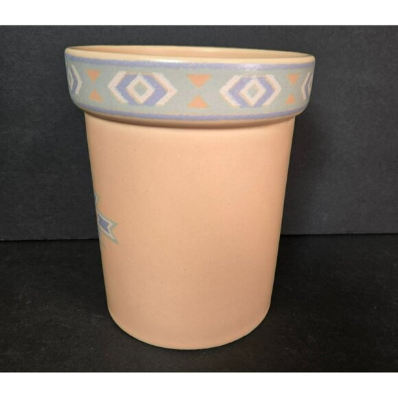 Vintage 80s TREASURE CRAFT Southwest Utensil Jar Canister Holder Vase Rare - Picture 4 of 11